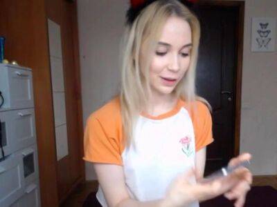 MERy tight blonde teen masturbating solo on webcam - sunporno.com