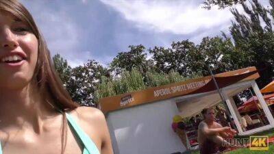 HUNT4K. Arrogant girl gets fucked all slits in public pickup - sunporno.com