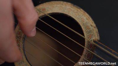 Skye Wood In Cutie Caresses Her Beloved Guitaris - hotmovs.com