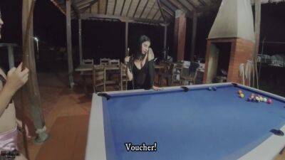 Sexy And Naughty With Sex Toys Eating Their Pussies On The Pool Table- Spanish Porn With Latina Lesbians - hotmovs.com - Spain