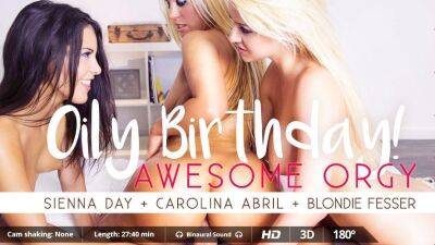 Blondie Fesser - Sienna Day - Carolina Abril - Oily Birthday - txxx.com - Britain