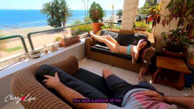 Cherry Lips - Risky Quickie On Public Balcony With My Husband Best Friend - hotmovs.com