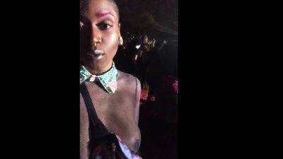 Ebony Hoe At Outdoor Party - drtuber