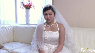 Japanese In Bride Dress Sucks A Big Cock And Gets Cum In Mouth After Porn Interview - hotmovs.com - Japan