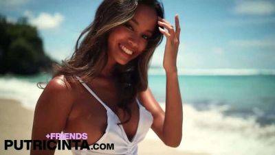 Asian Cutie Putri Cinta's Beach Romp with Big Ass & Small Tits - xxxfiles.com - Indonesia