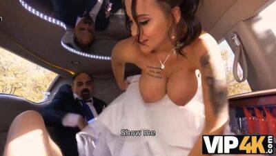 VIP4K. Random passerby scores luxurious bride in the wedding limo - veryfreeporn.com